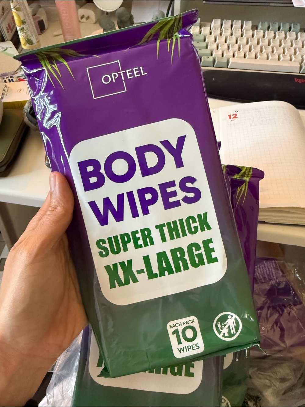 Body Wipes Super Thick XX-Large - 4 packs of 10 wipes